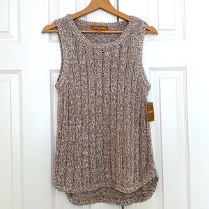 NWT. Ellen Tracy sleeveless crew neck soft top